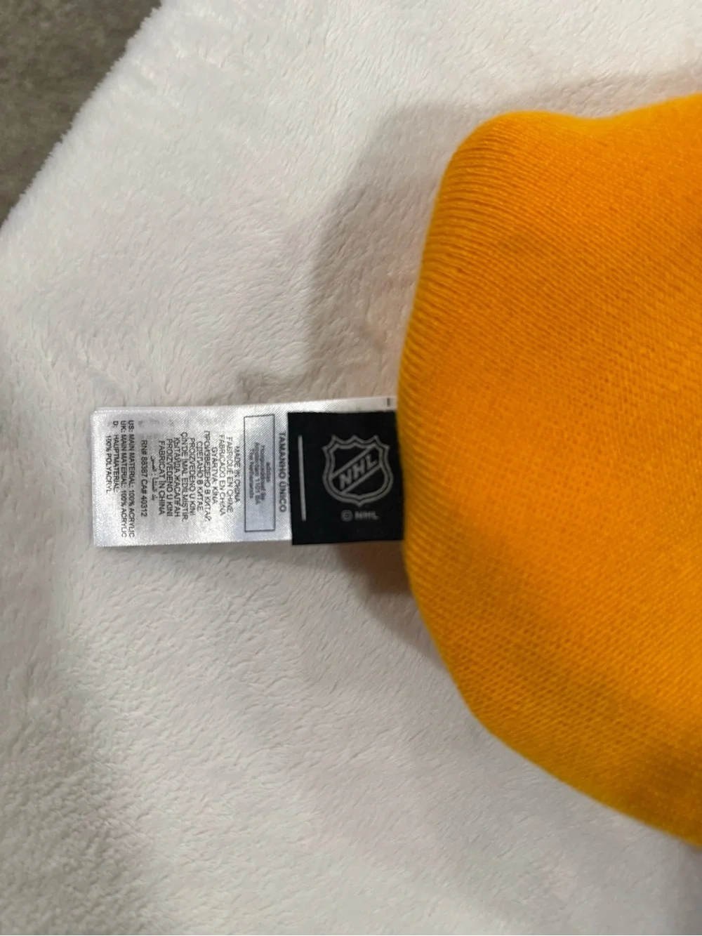Nashville Predators Orange & Navy Pom Beanie Hat
